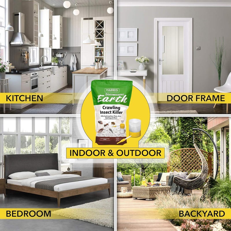 Harris Diatomaceous Earth Crawling Insect Killer, 4lb with Powder Duster Included Inside The Bag - Image 5