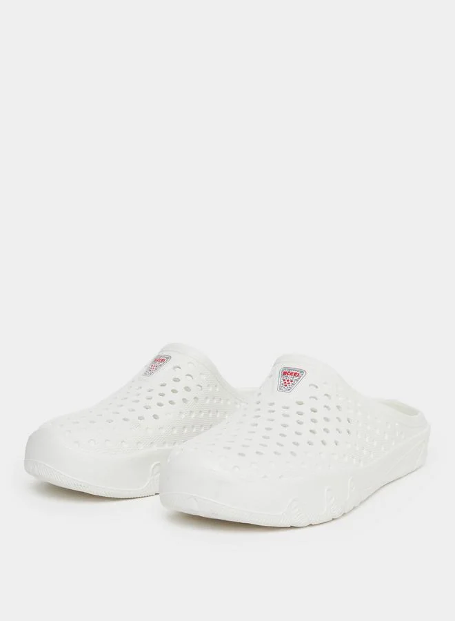 Take Two Take Two Vamp Perforated Solid Slippers