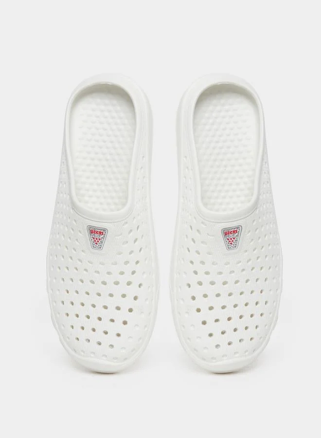 Take Two Take Two Vamp Perforated Solid Slippers
