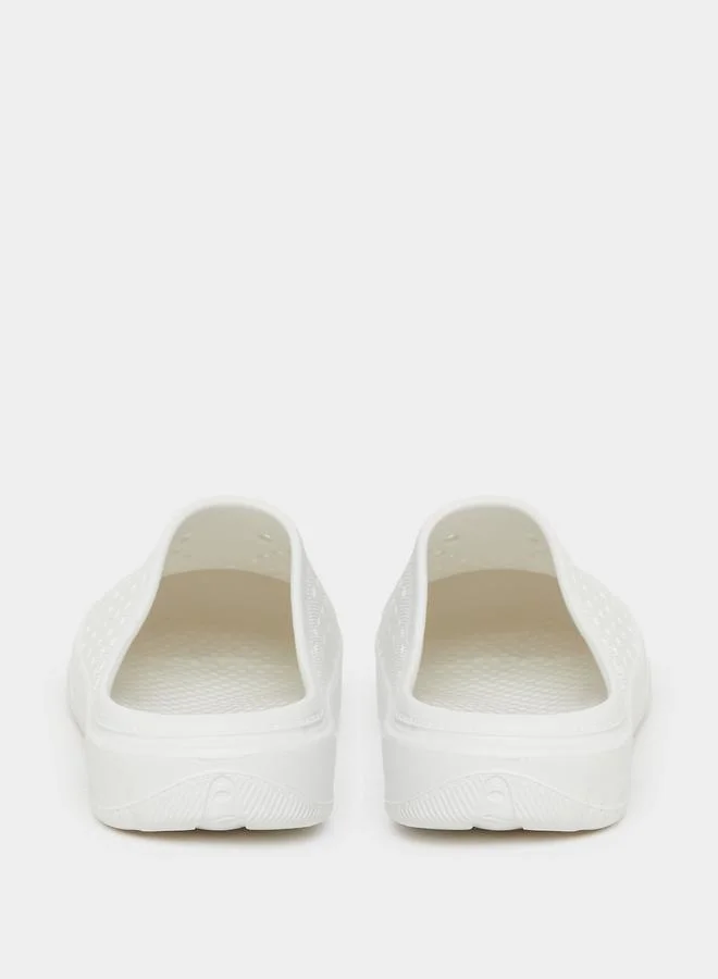 Take Two Take Two Vamp Perforated Solid Slippers