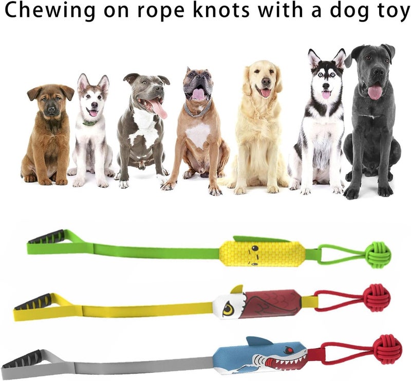 Interactively Squeaker Rope Toy for Dog Encouraging Chew and Tugs Play Durability for Aggressive Chewers Dog Chew Rope Toy - Image 2