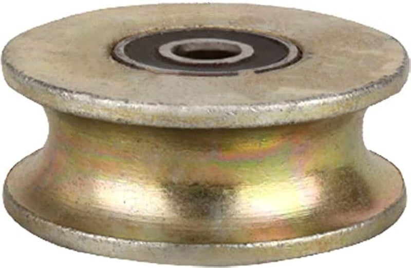 عجلة بكرة AQSON U-Groove 16mm بكرات تحمل فولاذية - عجلة سكة باب منزلقة ثقيلة (2 قطع، 80mm/3.1inch)