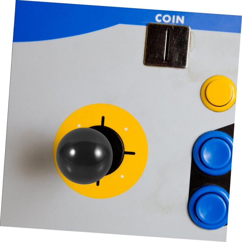 مقبض الأركيد الأسود البلاستيكي البديل برأس كروي لمحاكاة الألعاب - تركيب سلس وتجربة لعب ناعمة - Image 4