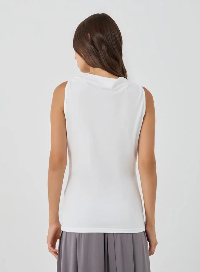 Take Two Take Two Solid Sleeveless Regular Fit T-Shirt