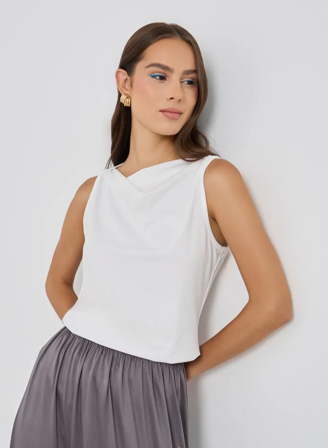 Take Two Solid Sleeveless Regular Fit T-Shirt