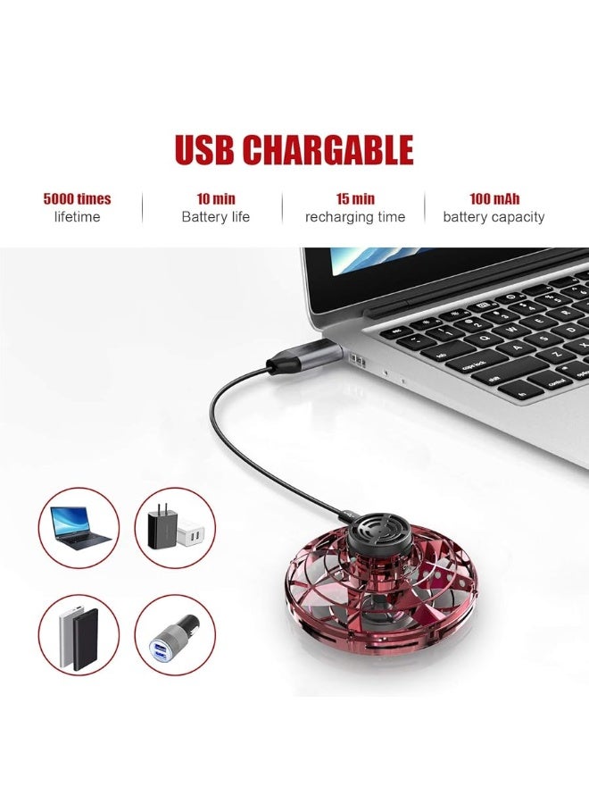 FLYNOVA FLYNOVA Drone Toys,Mini UFO Fidget Spinner with Lights,Interactive Flying Ball for Autism Stress Relief,Stocking Stuffers for Boys Girls Teens, Cool Stuff for Birthdy Party - Image 2
