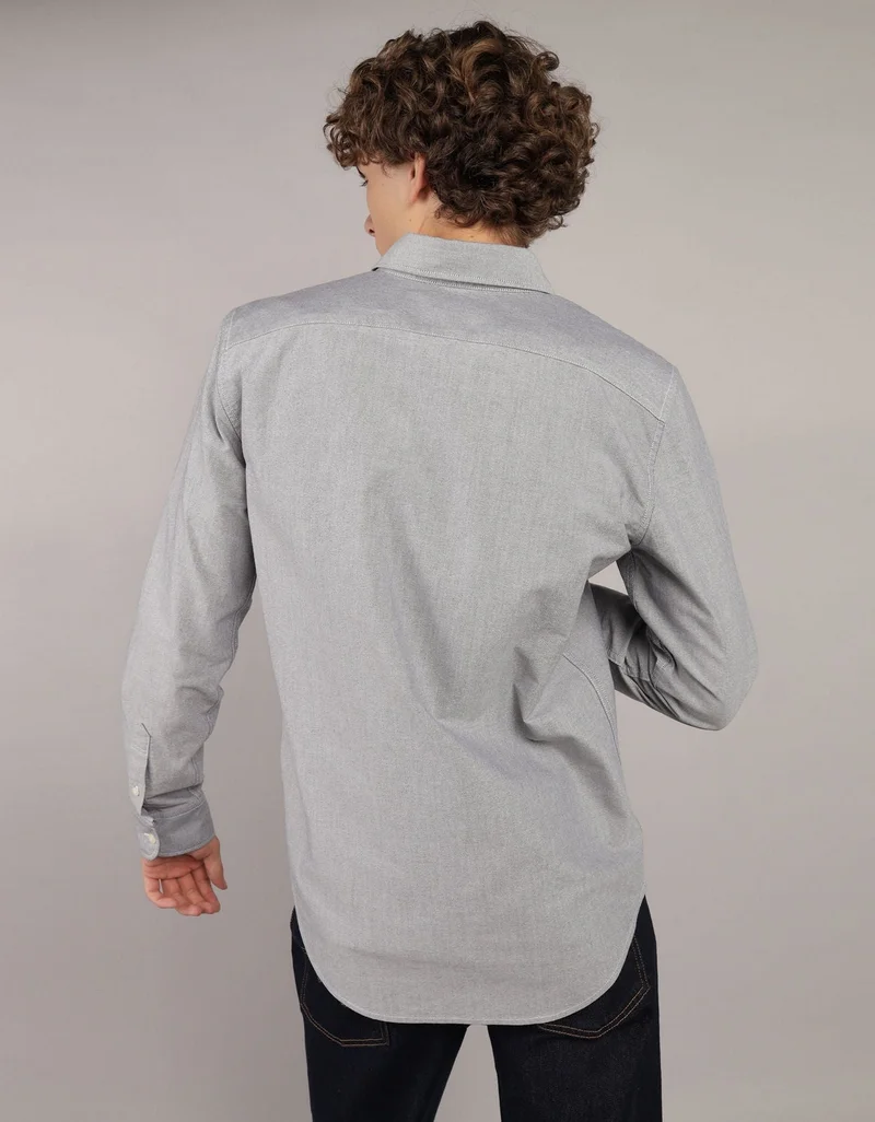 American Eagle  AE Slim Fit Everyday Oxford Button-Up Shirt for Men | Best Price UAE