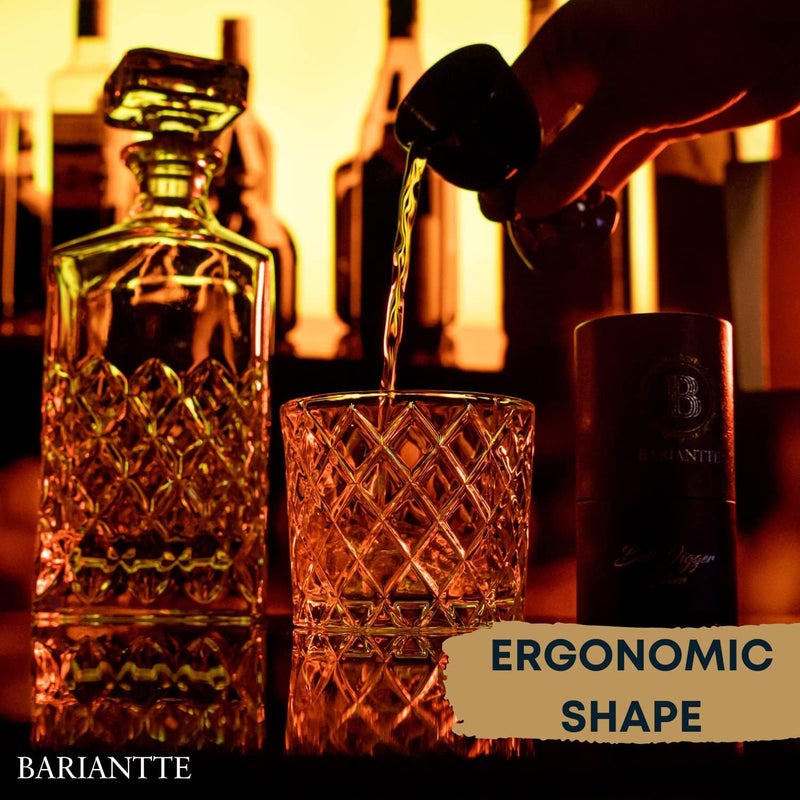 B BARIANTTE BARIANTTE Black Bell Jigger for Bartending - Premium Cocktail Measuring Cup, Mirror Finish Bar Jigger with 2 oz & 1 oz Measurements - Image 5