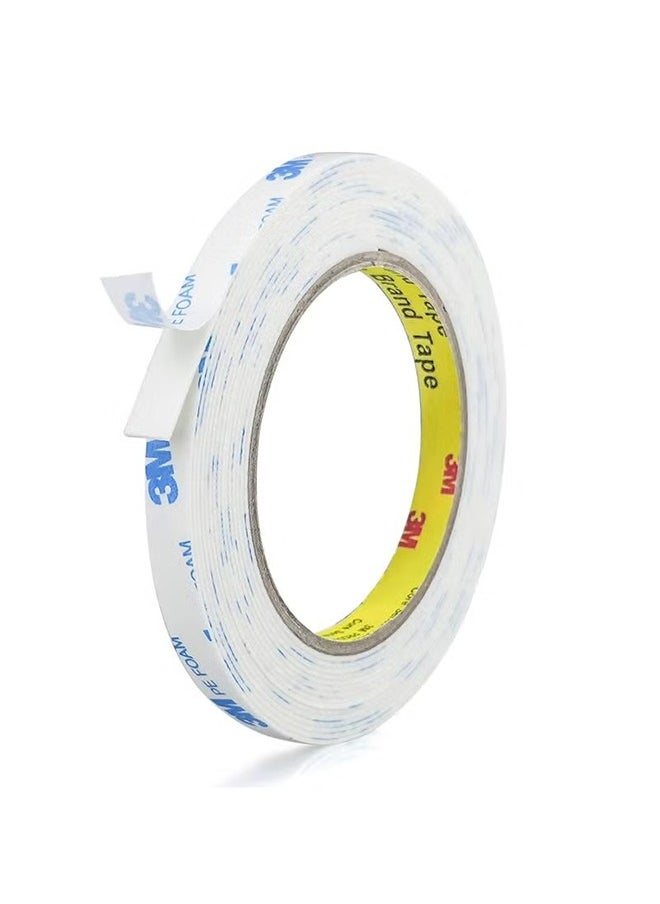 3M Double Sided Tape 1cm*3meter, Mounting Tape Heavy Duty, Removeable PE Foam Tape Strips, Strong Adhesive Tape Waterproof Free Damage for Paint Wall Picture Hanging Poster  - Image 1