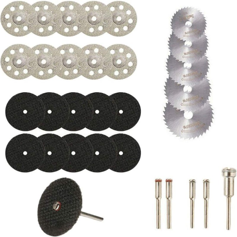 DIY Crafts Pack Of 250 Pcs Multi 2 Pcs MandrelConnecting Shank Cutting Wheel Set For Mini Drill Rotary Tool Accessories Cutting DiscsPack Of 250 Pcs Multi 2 Pcs MandrelConnecting Shank - Image 1