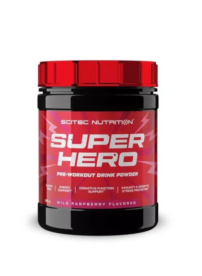 Scitec nutrition Super Hero، مسحوق مشروب ما قبل التمرين بنكهة التوت البري، 60 حصة