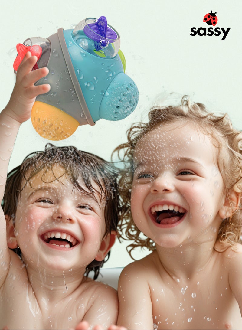Sassy Sassy STEM Rainshower Bath Ball – The Perfect Bath Time Toy for Babies 6+ Months, Encouraging Experimentation, Buoyancy & Sensory Exploration in Water Play - Image 2