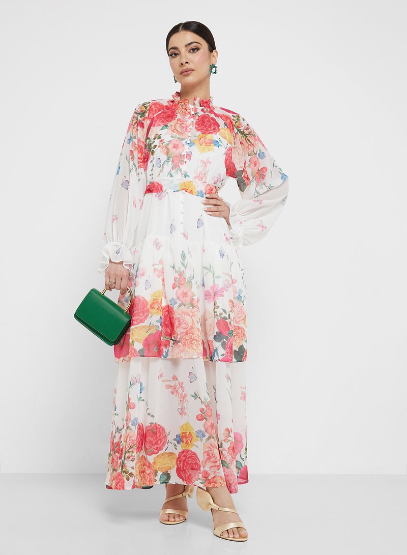 Khizana Floral Print Maxi Dress - Image 1