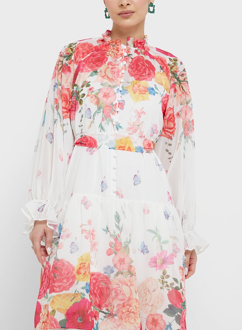 Khizana Floral Print Maxi Dress - Image 3