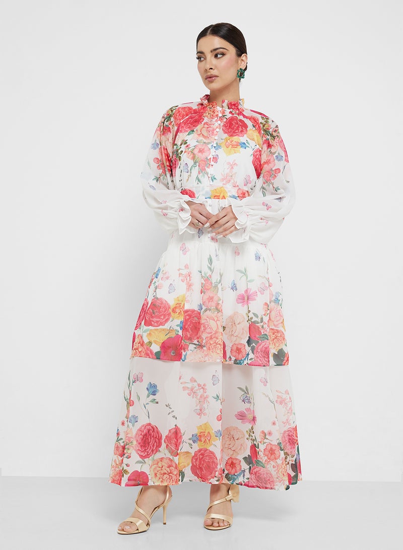 Khizana Floral Print Maxi Dress - Image 4