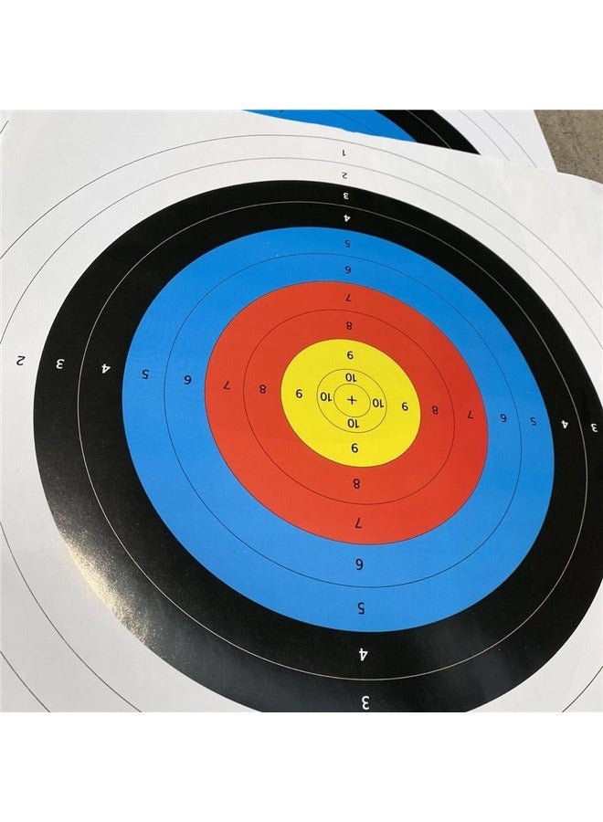 yongsheng 20-Piece Archery Arrow Target Paper Dartboard Set 40 x 40cm， Standard Archery Paper Targets - 10 Ring Bow - Hunting Archery Accessories for Target Practice  - Image 3
