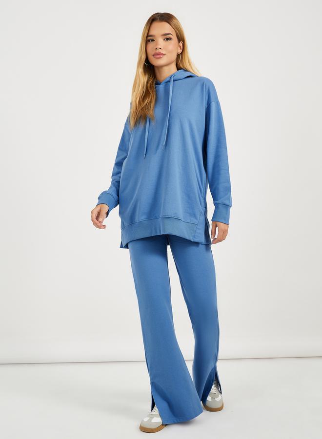Styli Oversized Longline Hoodie with Dropped Shoulder  - Image 2