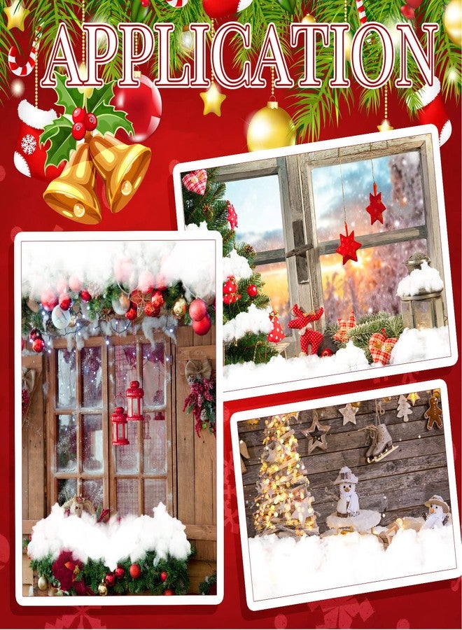 جيريفي، ٨ أكياس من الثلج الصناعي لتزيين عيد الميلاد، ثلج صناعي قطني ناعم، زينة داخلية، بطانية ثلجية، ديكور مشهد، أبيض، لشجرة عيد الميلاد، ديكور منزلي، حفلة شتوية، رف الموقد، زينة قرية، ٢٨ أونصة - Image 4