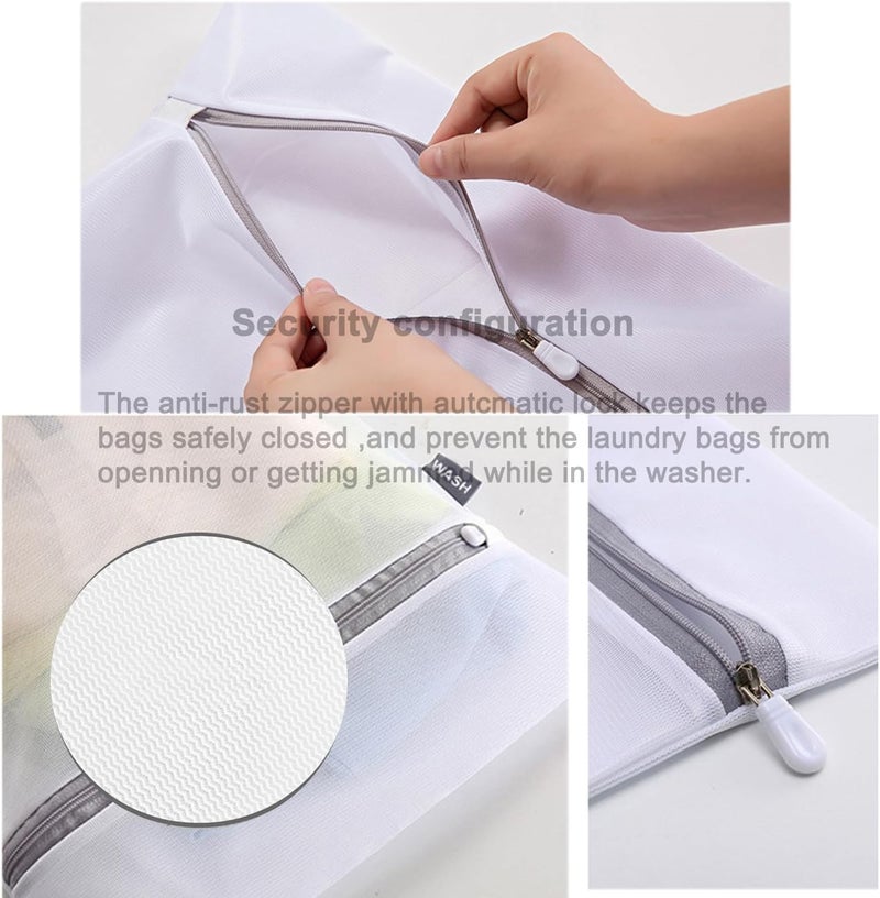 HUAPX Durable Mesh Laundry Bags for Delicates,4Pcs Small Wash Bag for Washing Delicates,Underwear and Lingerie, Big Clothes,Sweater,Makeup Organizer Bags 12 x 16inch (4 Medium) - Image 4