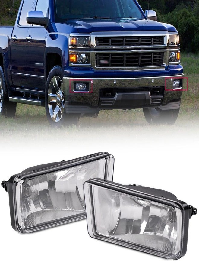 PIT66 Fog Lights, Compatible with 2007-2015 Chevy Silverado 1500/07-14 Silverado 2500HD 3500HD/ 07-13 Chevy Avalanche/ 07-08 Cadillac Escalade, Front Left & Right Fog Lamps, Clear - Image 5