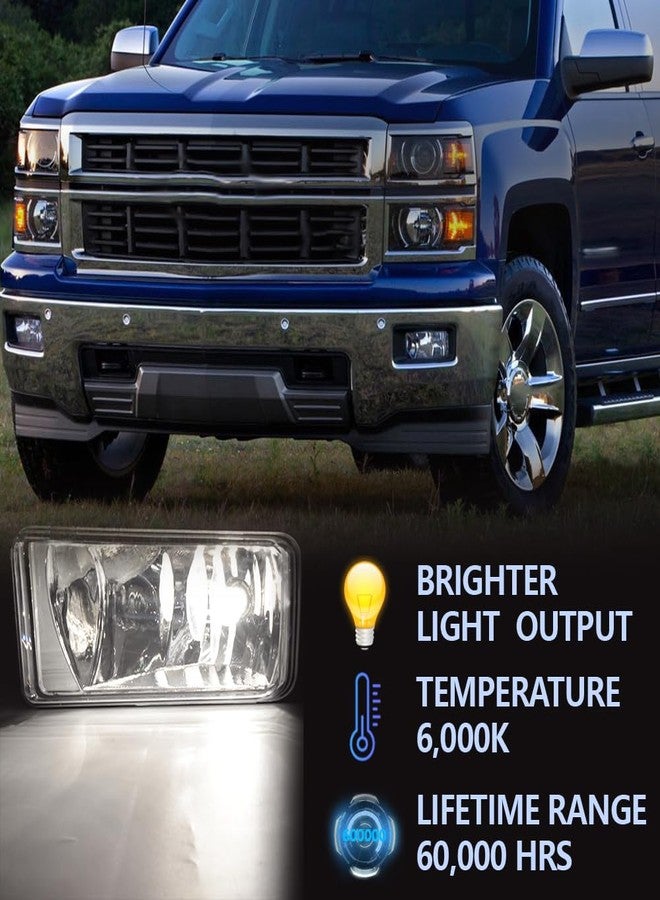 PIT66 Fog Lights, Compatible with 2007-2015 Chevy Silverado 1500/07-14 Silverado 2500HD 3500HD/ 07-13 Chevy Avalanche/ 07-08 Cadillac Escalade, Front Left & Right Fog Lamps, Clear - Image 3