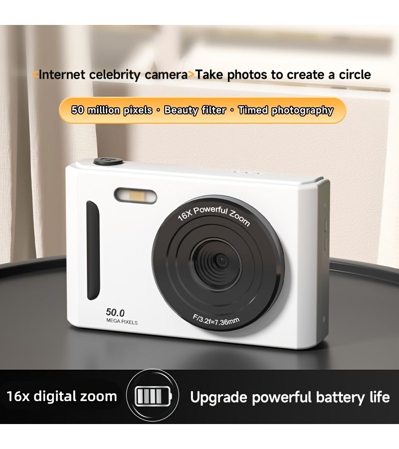 Black 1080P CCD Digital Camera 16x Zoom 2.4 Inch Screen - Image 3