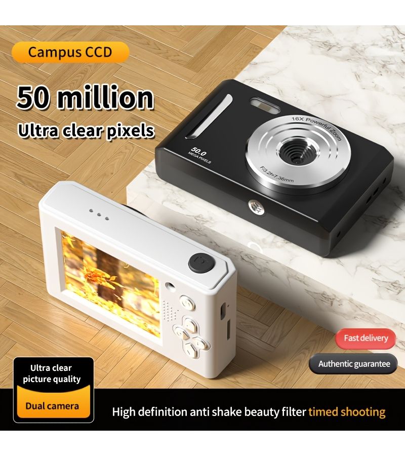 Black 1080P CCD Digital Camera 16x Zoom 2.4 Inch Screen - Image 4