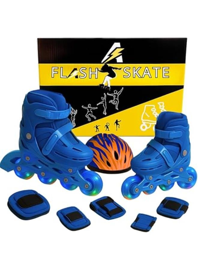 Flash Kids Roller Skates with Protective Gear Set, 1 Rows model 20252026 - Image 1