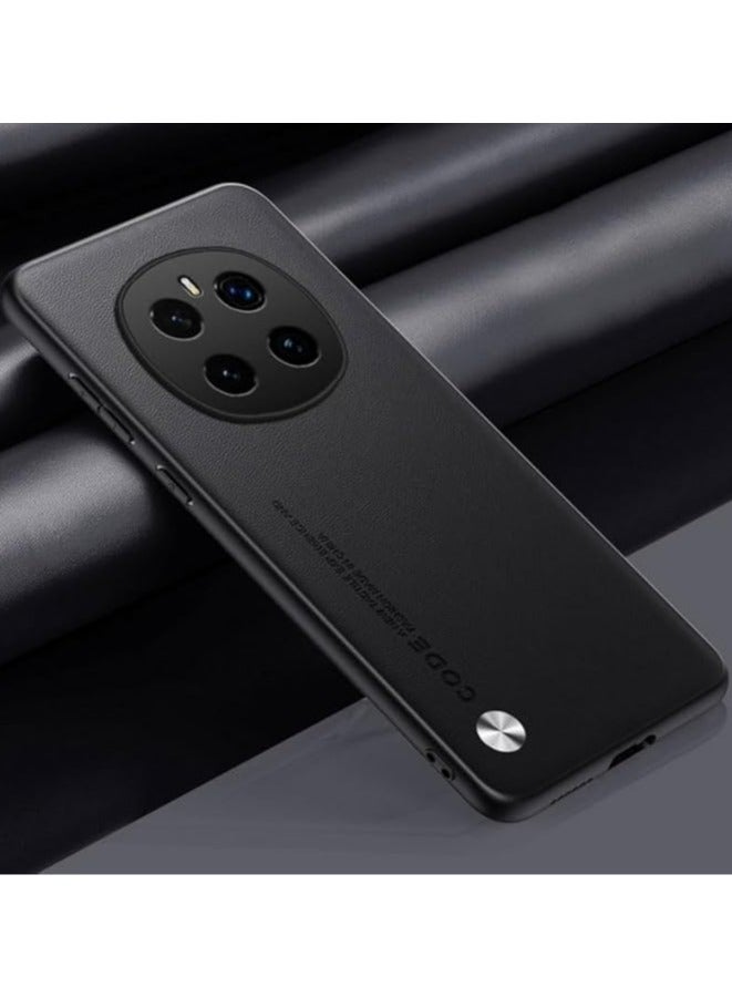 general Case Compatible Honor Magic 7 Honor Magic 7 Pro 5G Case Plain Leather Skin Friendly Case Honor Magic7 Honor Magic7 Pro Matte Bumper Cushion Soft Edge Shockproof Case - Image 1