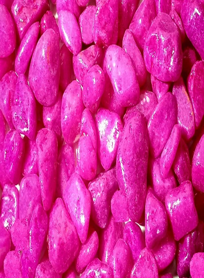 One Top Pink Color Stones River Rock Substrate Pebbles Stones Home Decoration, Garden, Fish Aquarium Vase Fillers (1 kg) - Image 2