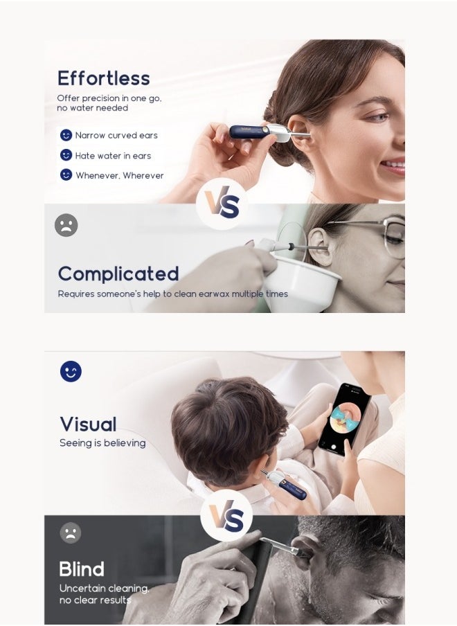 Bebird - Ear Wax Removal Tool Ear Cleaner with Flexible Wireless Ear Camera Otoscope Painless Visual Ear Pick Tweezers Wax Remover Portable Ear Cleaning Kit for Adults/Kids - Image 1
