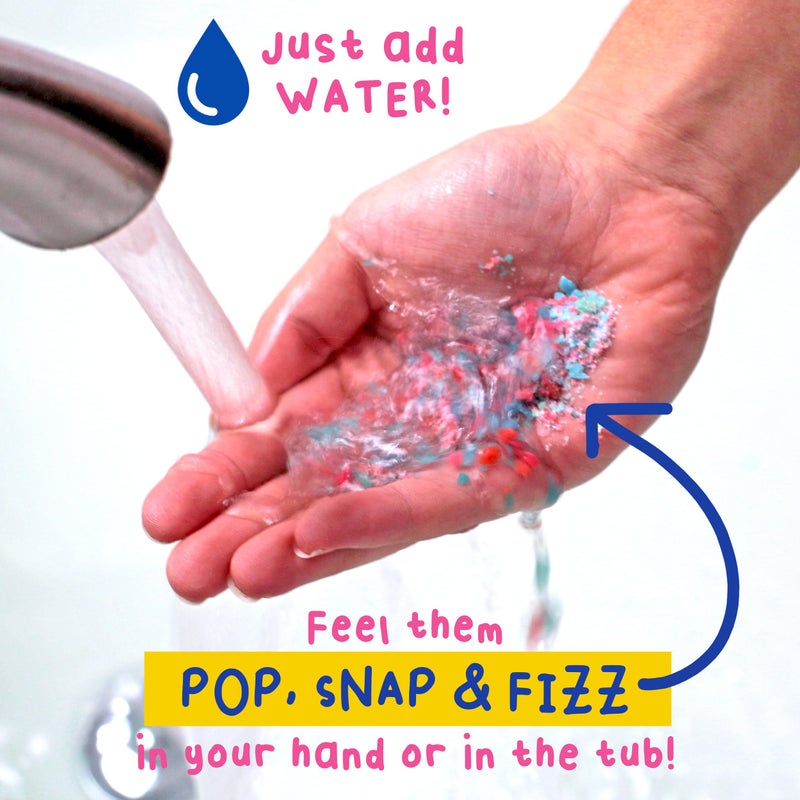 Mr. Bubble Magic Bath Crackles, Fun to add to Bubble Bath to Make Bath Time Exciting for Kids with Colorful Pops and Fizzy Snaps, 1 oz Packet, Pack of 12 - Image 5