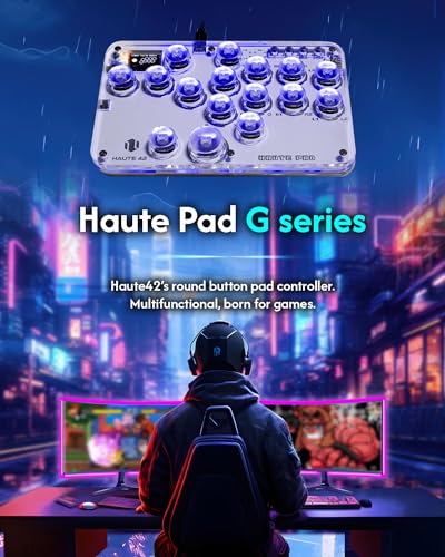 Sehawei Haute42 Arcade Stick 16Keys All-Button Gamerfinger with Custom RGB & Turbo Functions,Arcade Controller Street Fight for PC/Ps3/Ps4/Switch/Steam Game Keyboard-Supports Hot Swap & SOCD - Image 2