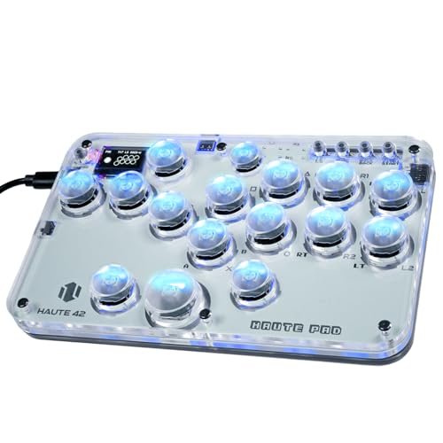 Sehawei Haute42 Arcade Stick 16Keys All-Button Gamerfinger with Custom RGB & Turbo Functions,Arcade Controller Street Fight for PC/Ps3/Ps4/Switch/Steam Game Keyboard-Supports Hot Swap & SOCD - Image 1