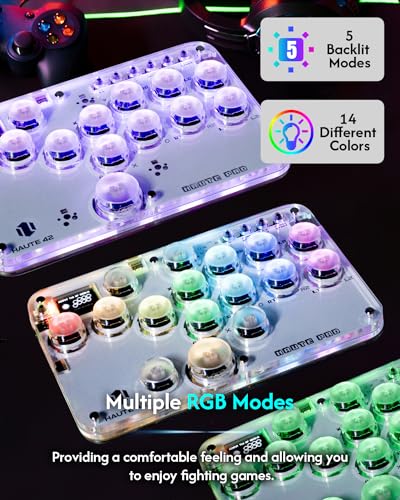 Sehawei Haute42 Arcade Stick 16Keys All-Button Gamerfinger with Custom RGB & Turbo Functions,Arcade Controller Street Fight for PC/Ps3/Ps4/Switch/Steam Game Keyboard-Supports Hot Swap & SOCD - Image 5
