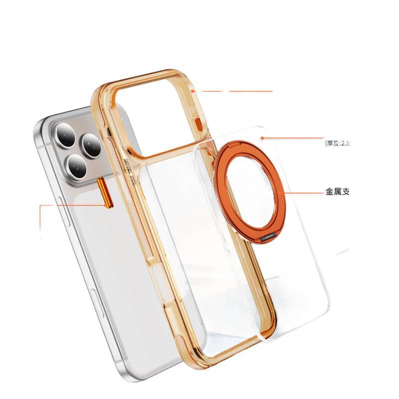 غطاء واقي بAcrylic لـ iPhone 13 مع حماية من السقوط وحامل قائم مع مقاوم للصدمات مع قبضة مضادة للانزلاق باللون شفاف مضاد للانزلاق بوظيفة حامل من الأكريليك - Image 5