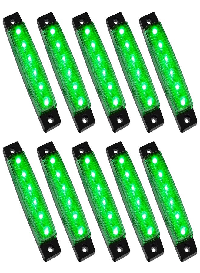 PSEQT 10 Pcs LED Rock Strip Lights Car Underglow Wheel Fender Well Lighting Kits Waterproof for Golf Cart Wrangler Offroad Truck RV UTV ATV Snowmobile (Green) - Image 1