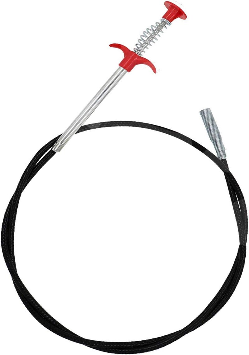 ABlue Clipper Flexible Drain Clog Remove Tool with 4 Claws Bendable Hose Pickup Reaching Assist Tool for Litter Pick, Home and Kitchen Sink, Drains, Toilet (Tube Drain/Sewer/Drain Clog Remover 35.4 inch - Image 1
