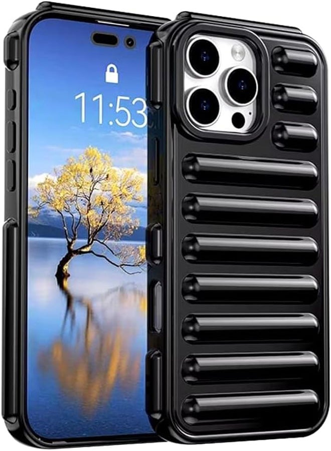 iPhone 14 Pro Max Case with Camera Protection Cover, Protection Corner Bumper TPU Case Strap Hole Smartphone Case / Cover iPhone 14 Pro Max - Black  - Image 1
