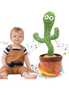 Generic Cute Big Eyed Dancing Cactus Plush Stuffed Toy With Music Premium Material  - Image 1