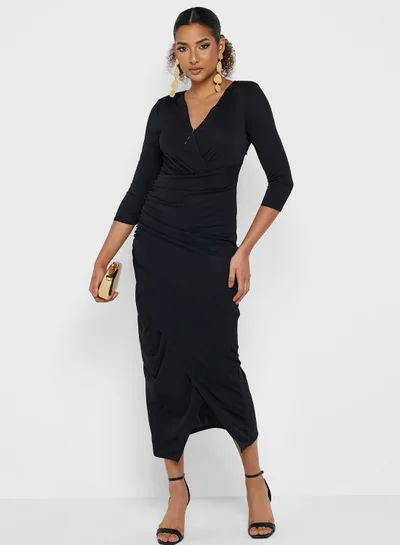 Montania Ruched Midi Dress