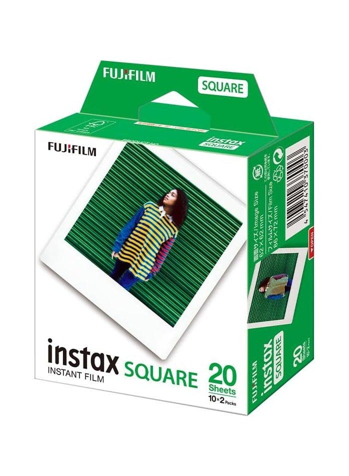 Instax instax SQUARE Colour Film, 20 Shot Pack - Image 1