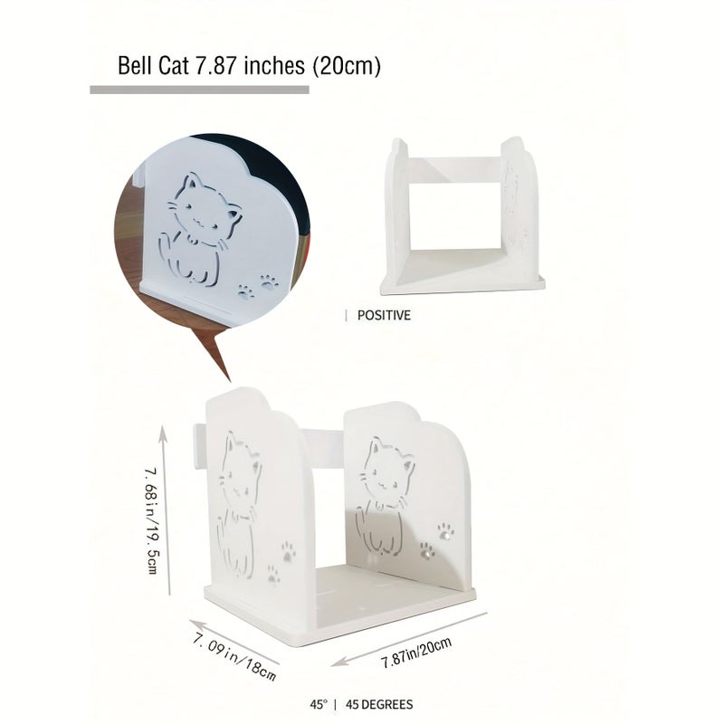 Thickened PVC Kitten 7.87inch Desktop Bookshelf for Home Study Office Living Room Bedroom and Bathroom Storage Rack - Image 4
