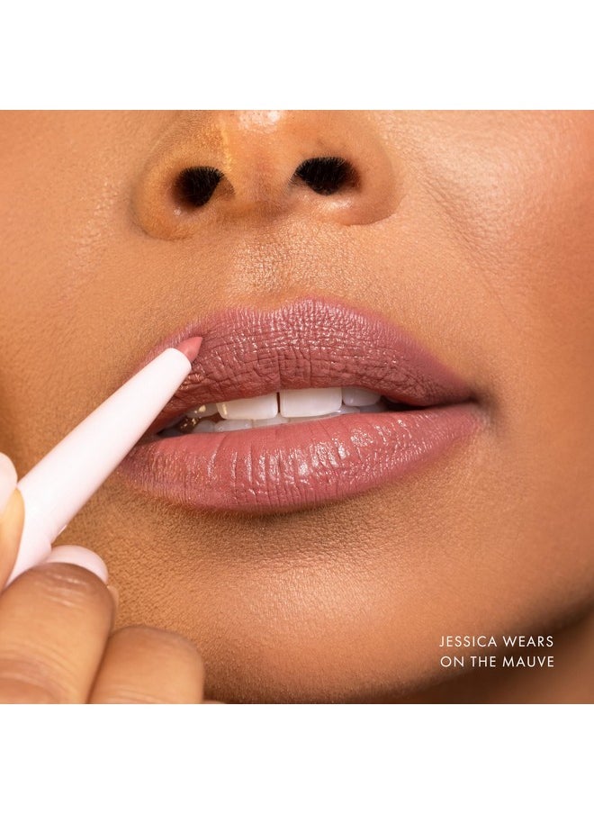 واندر بيوتي أحمر شفاه Lipsetter Dual Cream + قلم تحديد الشفاه - On The Mauve - أحمر شفاه مرطب وناعم للغاية وقلم تحديد شفاه بنفسجي بلمسة نهائية غير لامعة ناعمة - مصنوع من مادة السكوالين والببتيدات (1 قطعة)  - Image 4