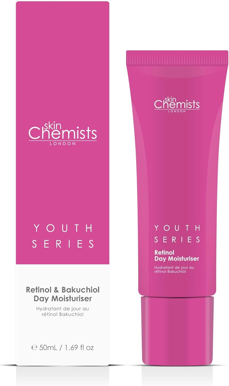 skinChemists Retinol Bakuchiol Anti Aging Day Moisturiser Anti Aging Skin care Face Moisturizer with Allantoin Retinol and Bakuchiol Reduce Signs of Aging Moisturizing Formula for a Youthful