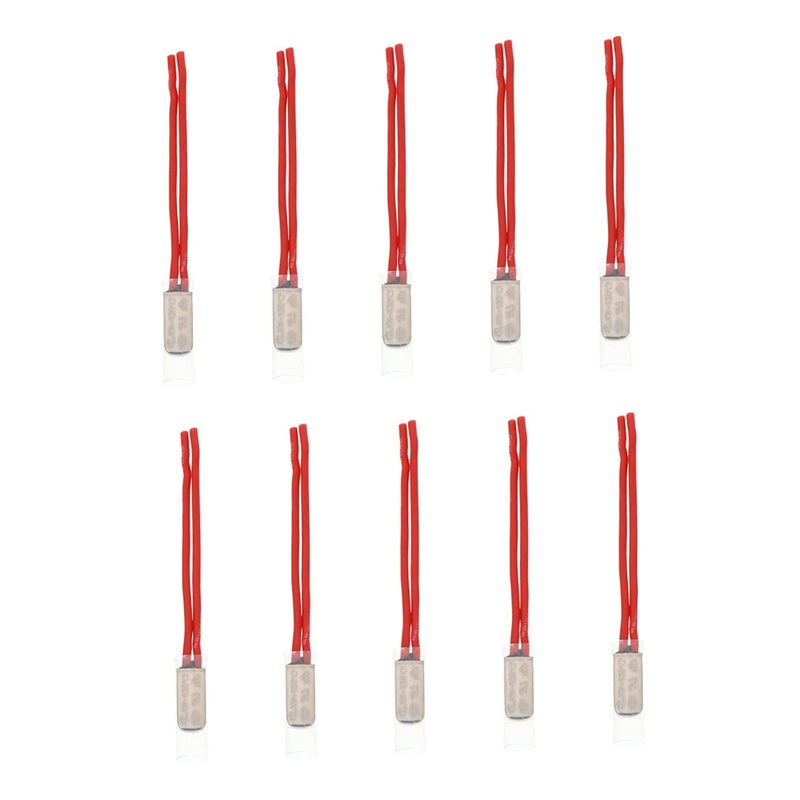 10PCS Adjustable Thermal Protector Switch 130C Thermostat for Electric Blankets Motors Home Appliances - Image 1