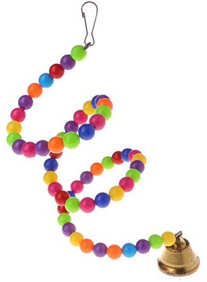 أرجوحة مرنة من خرز الخشب الطبيعي للطيور (حلزونية، 75 سم) - Image 3