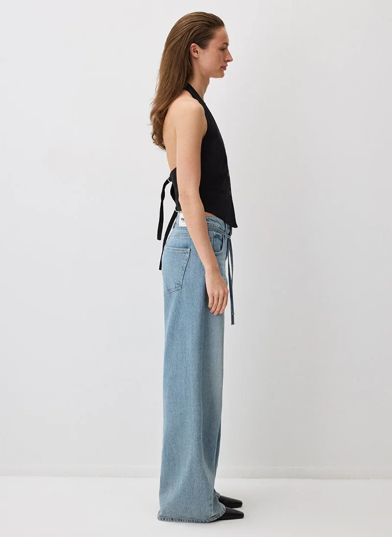 مافي Black Tencel TM Lyocell Blend Sleeveless Blouse