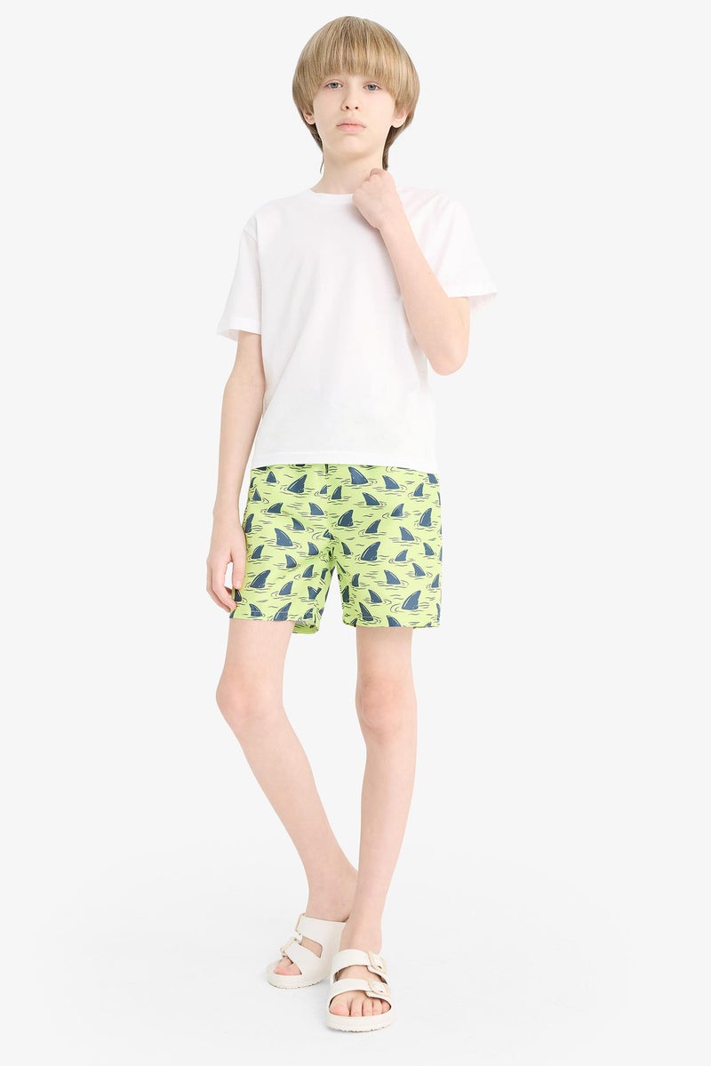 DeFacto Green Boy Boy Regular Fit Printed Swim Shorts Casual - Image 2