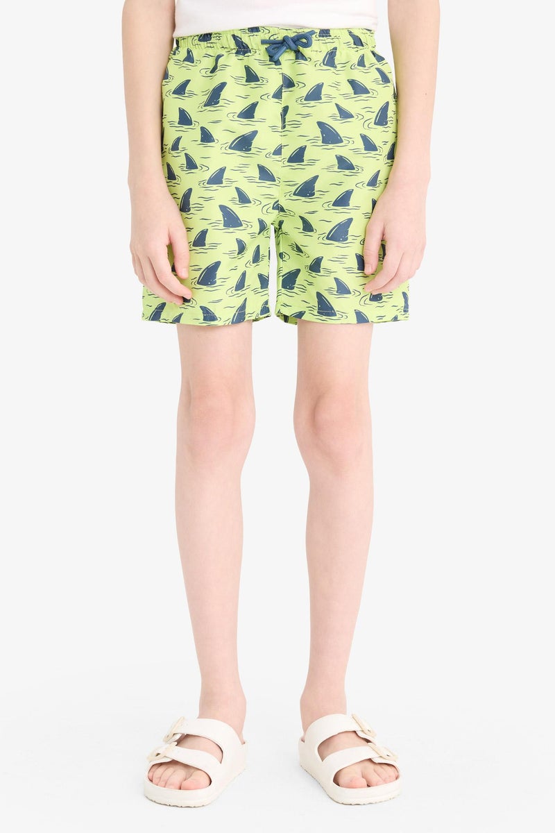 DeFacto Green Boy Boy Regular Fit Printed Swim Shorts Casual - Image 4